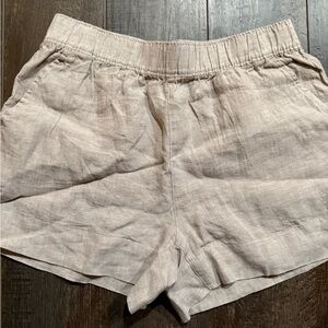 C&C Women's Tan Linen Shorts